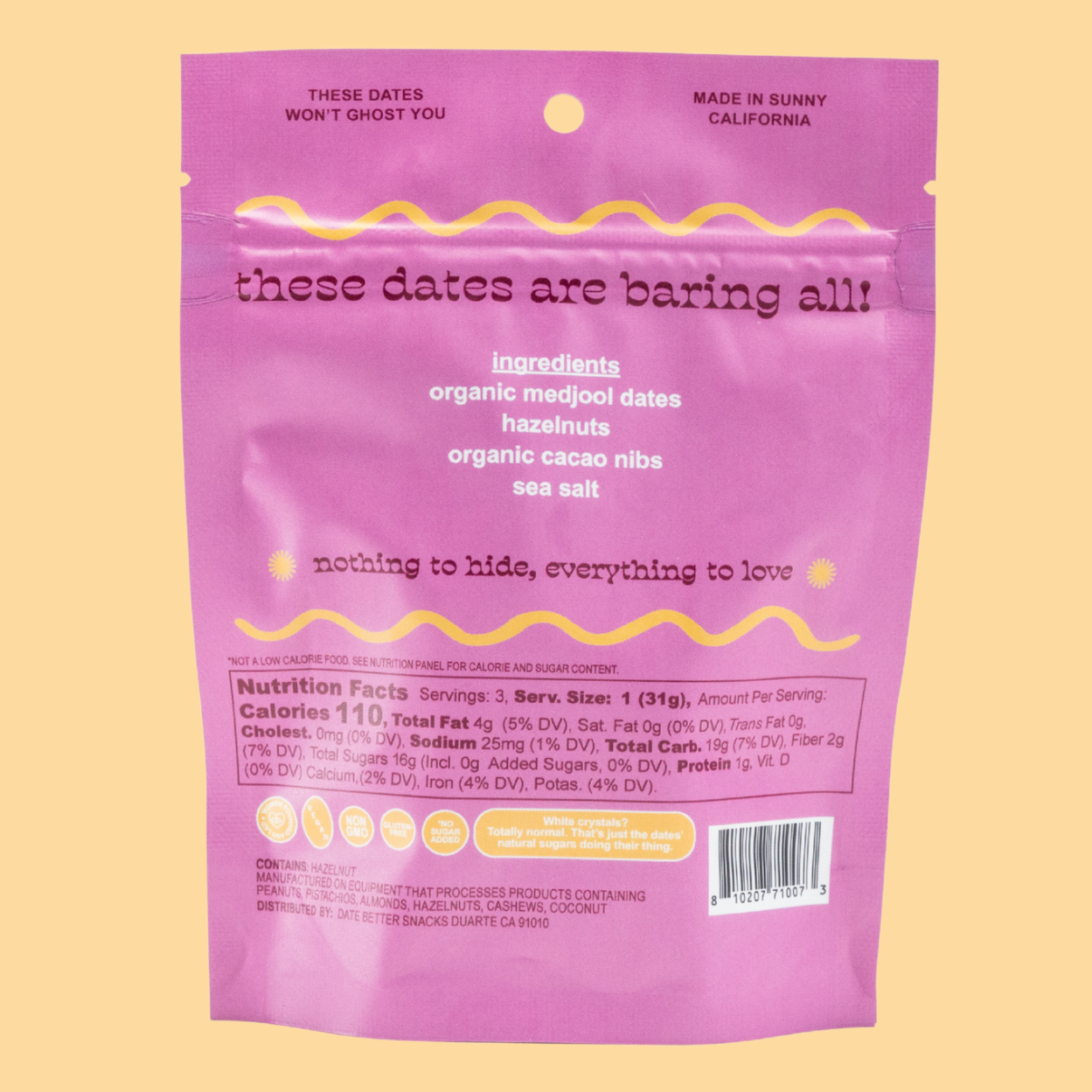 Naked Dates- Hazelnut Butter